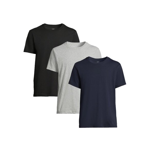 George Mens T-Shirts Six XS Assorted Crew Black, Navy Blue, Grey Short Sleeve - Picture 1 of 4